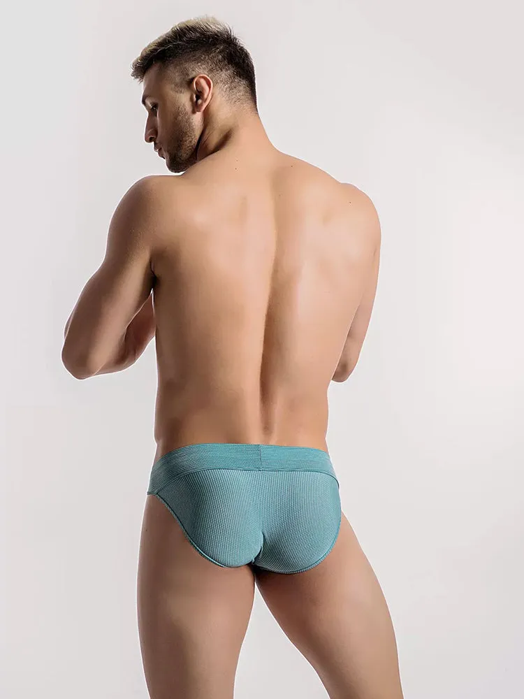 2 Pack Ball Support Pouch Ribbed Men's Bikini Underwear