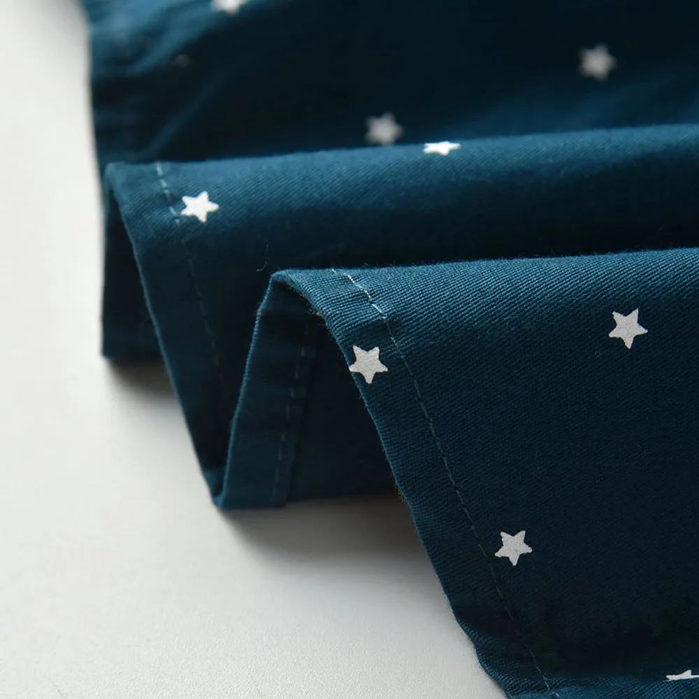2 Pieces Set Baby Kid Boys Birthday Star Print Shirts And Solid Color Pants Wholesale 23041138