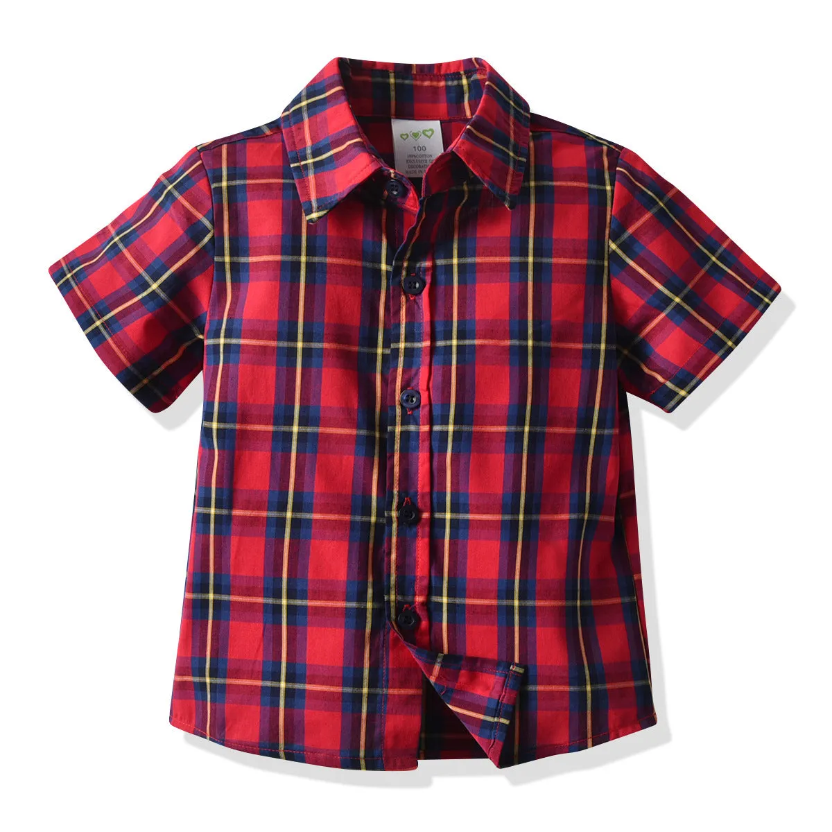 2 Pieces Set Baby Kid Boys Dressy Checked Bow Shirts And Shorts Suits Wholesale 211109610