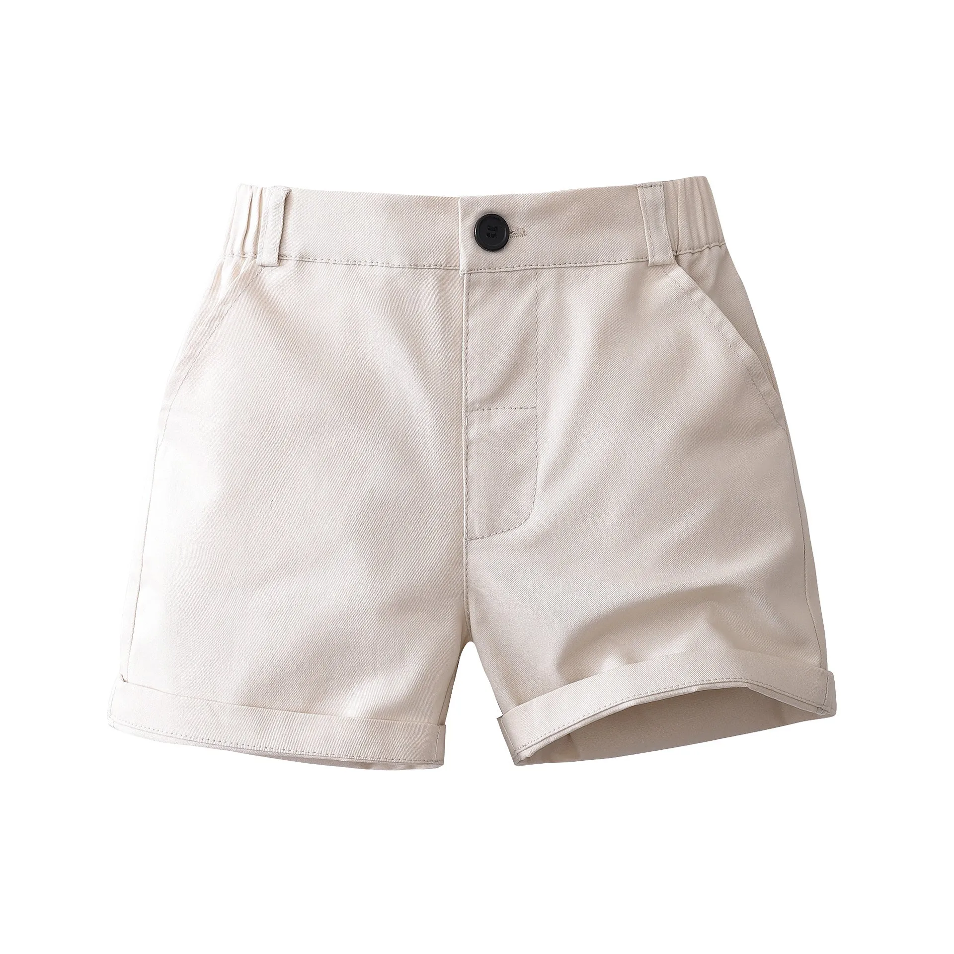 2 Pieces Set Baby Kid Boys Dressy Checked Bow Shirts And Solid Color Shorts Suits Wholesale 230308596