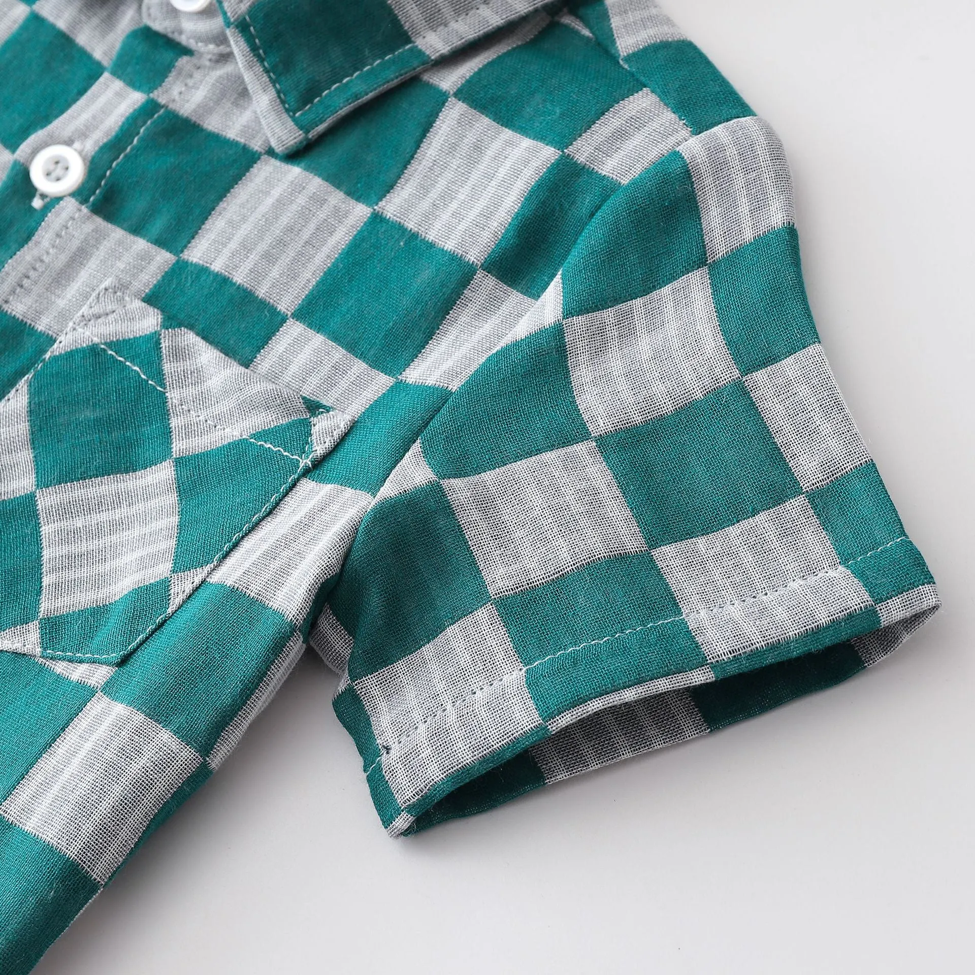 2 Pieces Set Baby Kid Boys Dressy Checked Bow Shirts And Solid Color Shorts Suits Wholesale 230308596