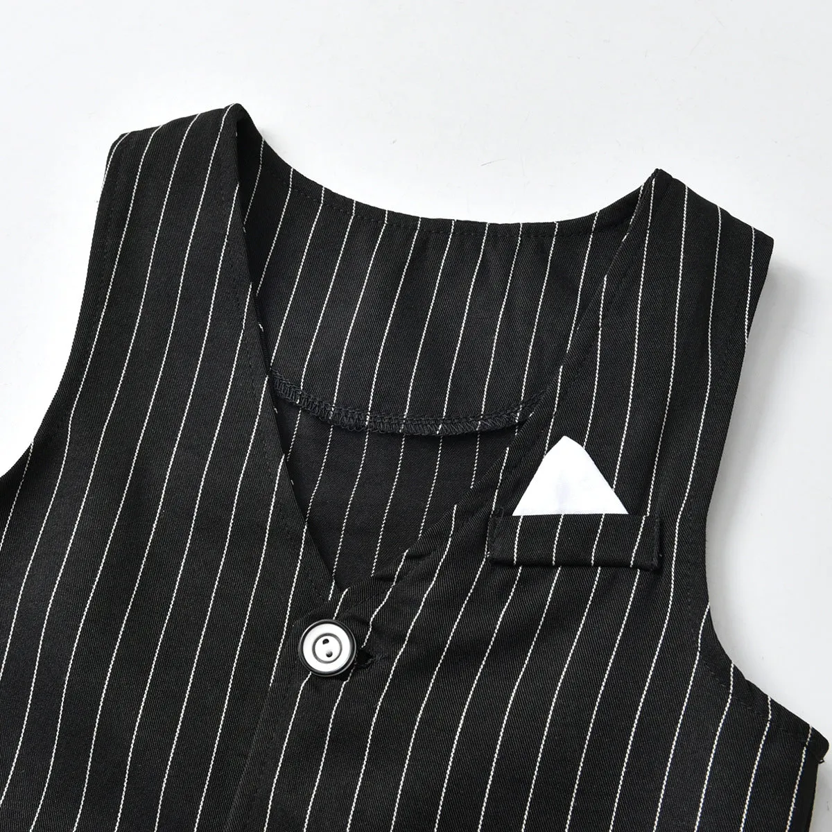 3 Pieces Set Baby Kid Boys Birthday Party Bow Shirts Striped Vests Waistcoats And Shorts Wholesale 220531104