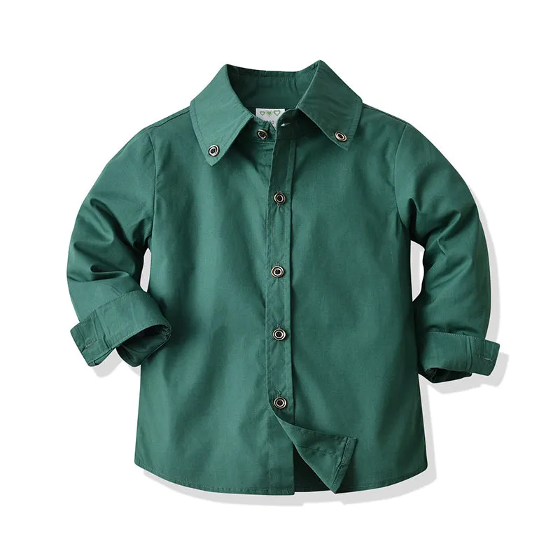 3 Pieces Set Baby Kid Boys Dressy Birthday Party Solid Color Bow Shirts And Checked Vests Waistcoats And Pants Suits Wholesale 211109301