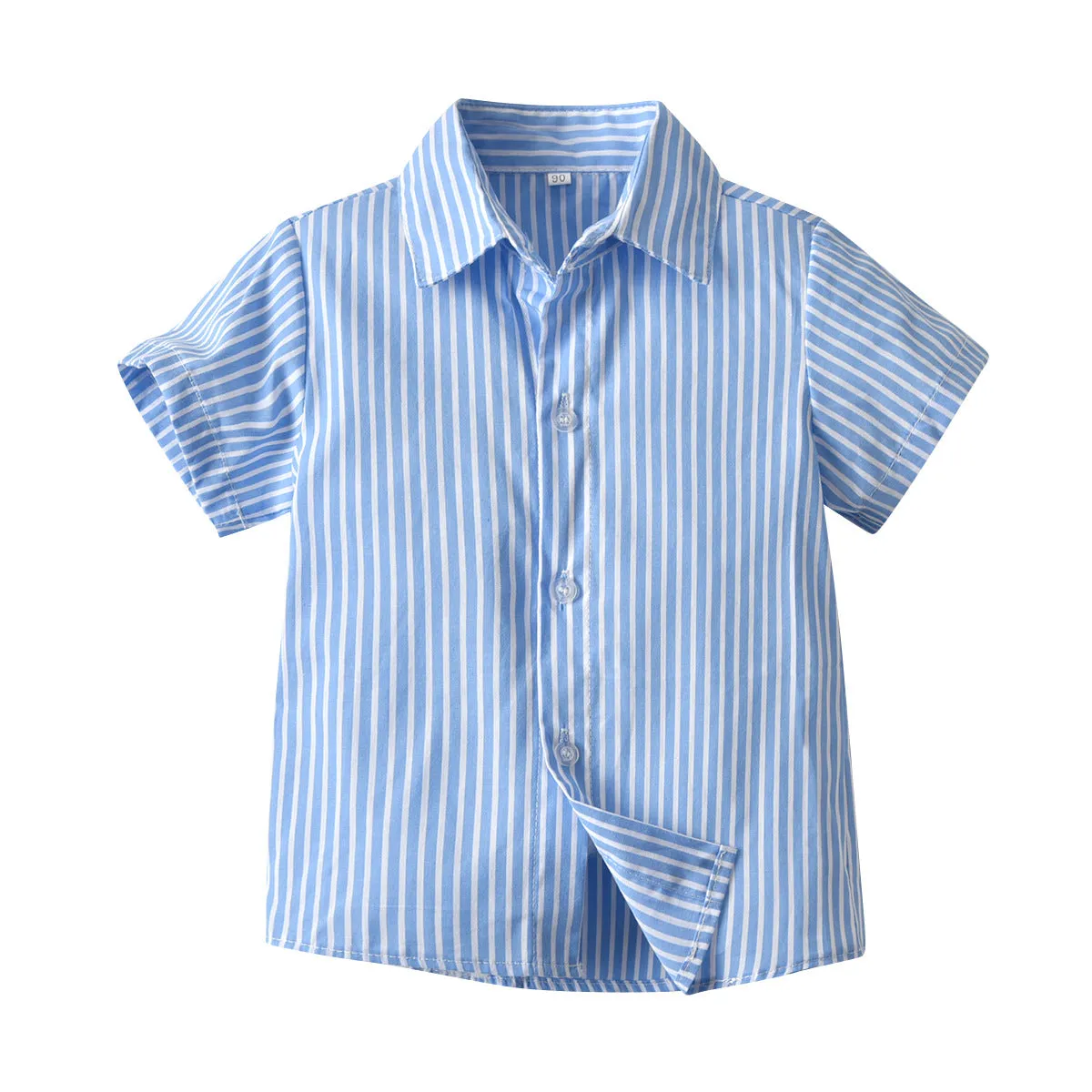3 Pieces Set Baby Kid Boys Dressy Solid Color Vests Waistcoats And Striped Bow Shirts And Shorts Suits Wholesale 220531122