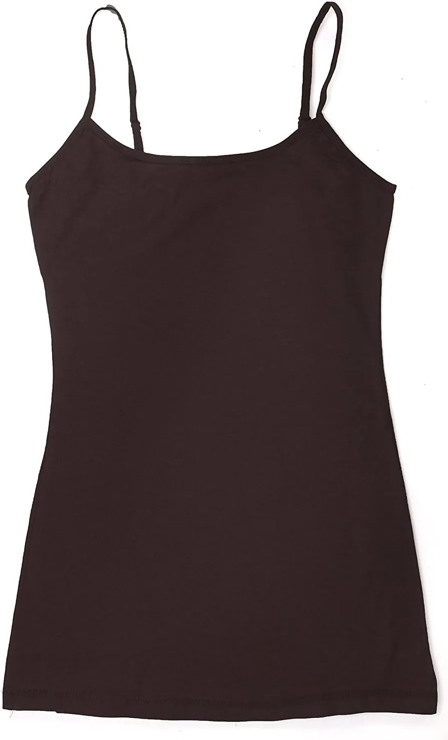 Active Basic Junior Women's Casual Plain Layering Camisole Cami Top Tank - 4 Pack