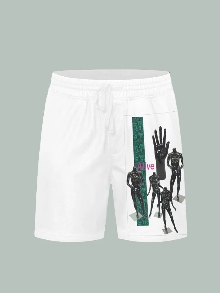 Alive Retro Art White Men's Shorts