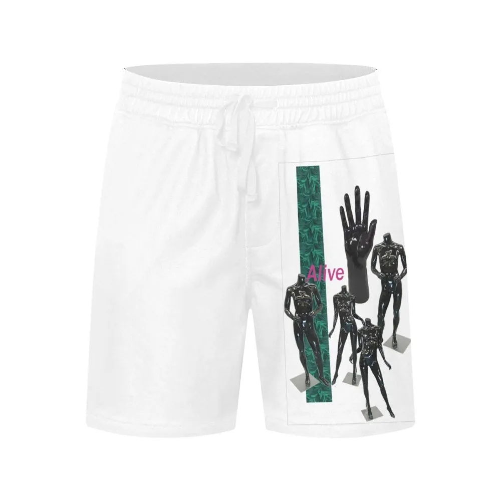 Alive Retro Art White Men's Shorts