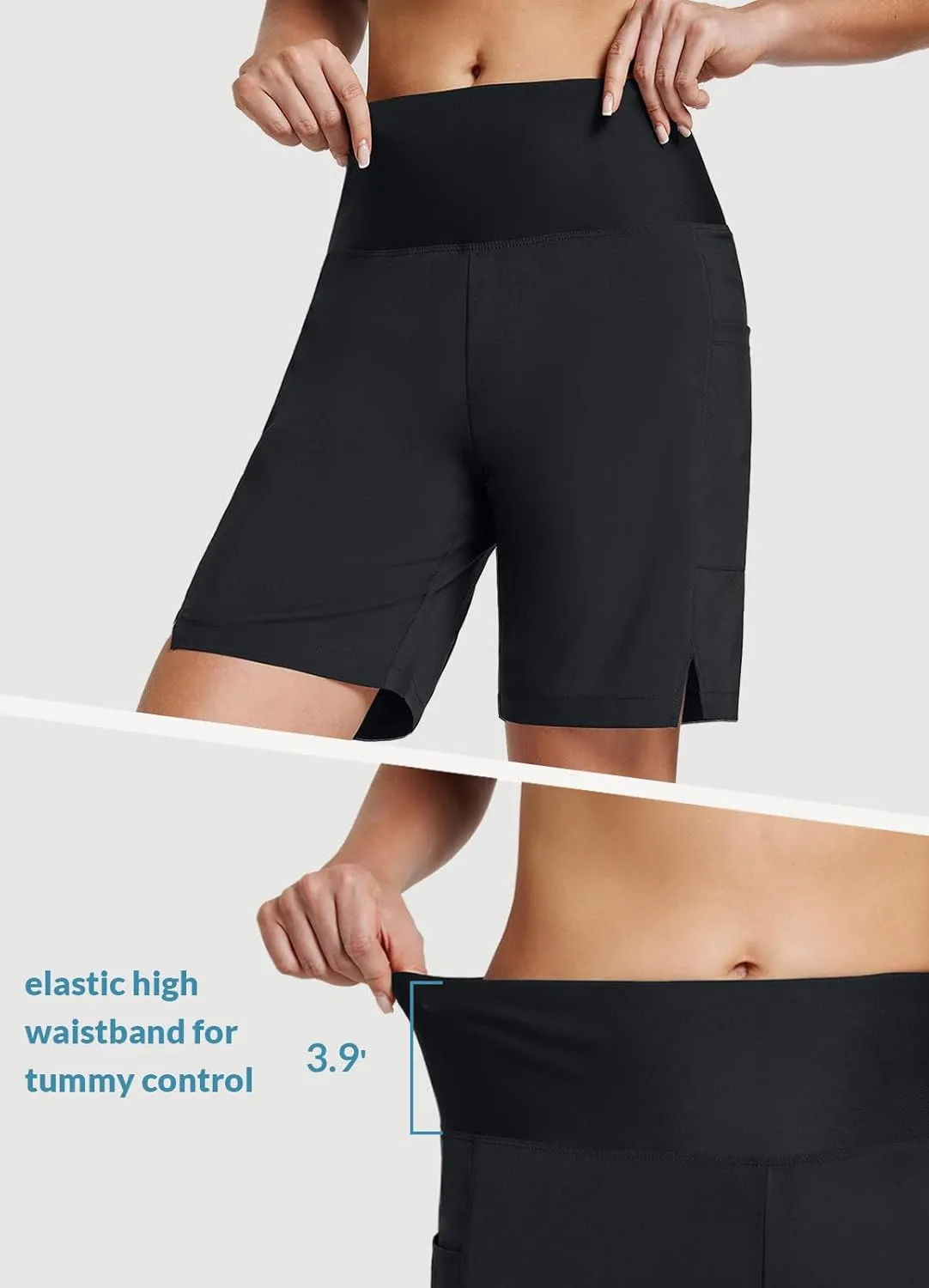 baleaf Women's 3''/ 5"/ 7" Quick Dry High Waisted Swim Board Shorts UPF 50  Swimsuit Bottom Trunks with Liner