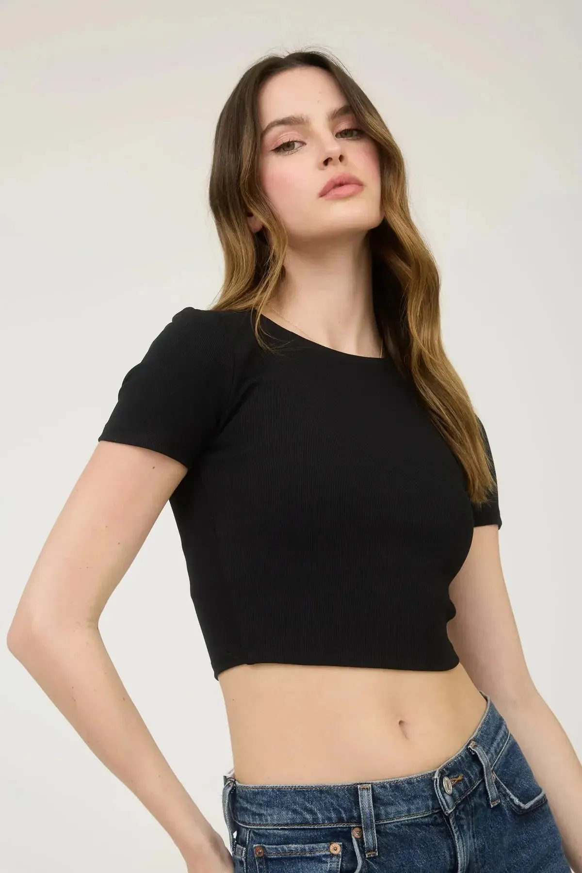 Blu Pepper Basic Crop Top  Effortless, Chic & Perfect for Layering