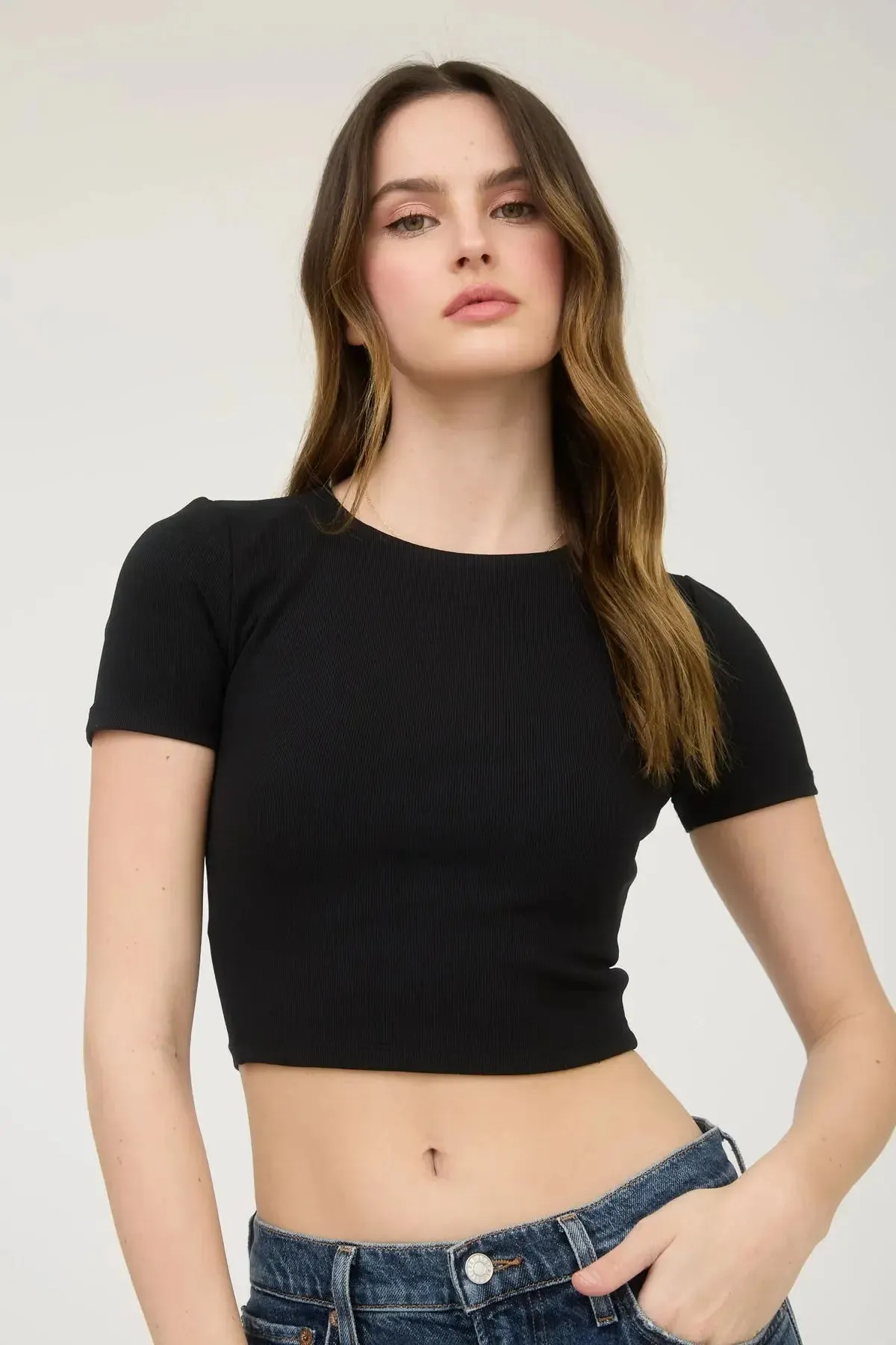 Blu Pepper Basic Crop Top  Effortless, Chic & Perfect for Layering