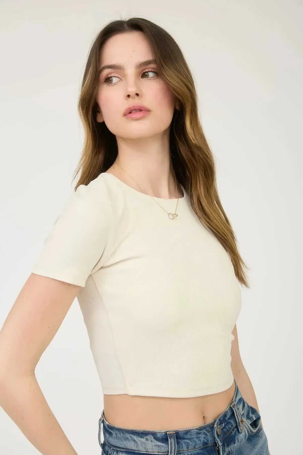 Blu Pepper Basic Crop Top  Effortless, Chic & Perfect for Layering