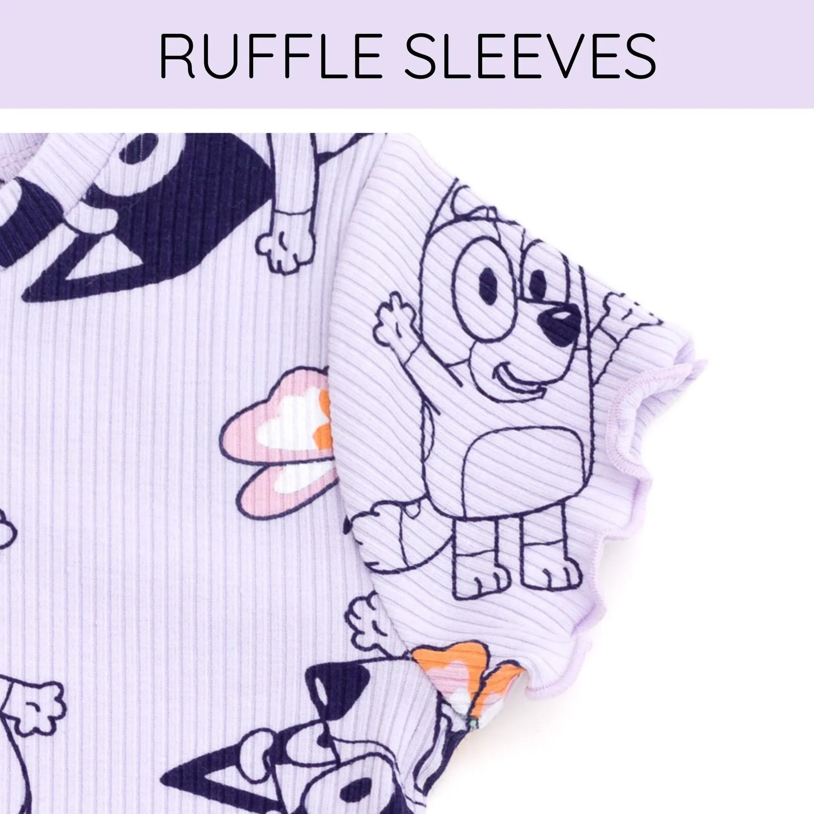Bluey Ribbed T-Shirt and Shorts Outfit Set