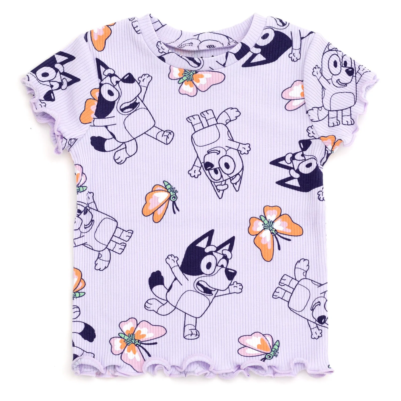 Bluey Ribbed T-Shirt and Shorts Outfit Set