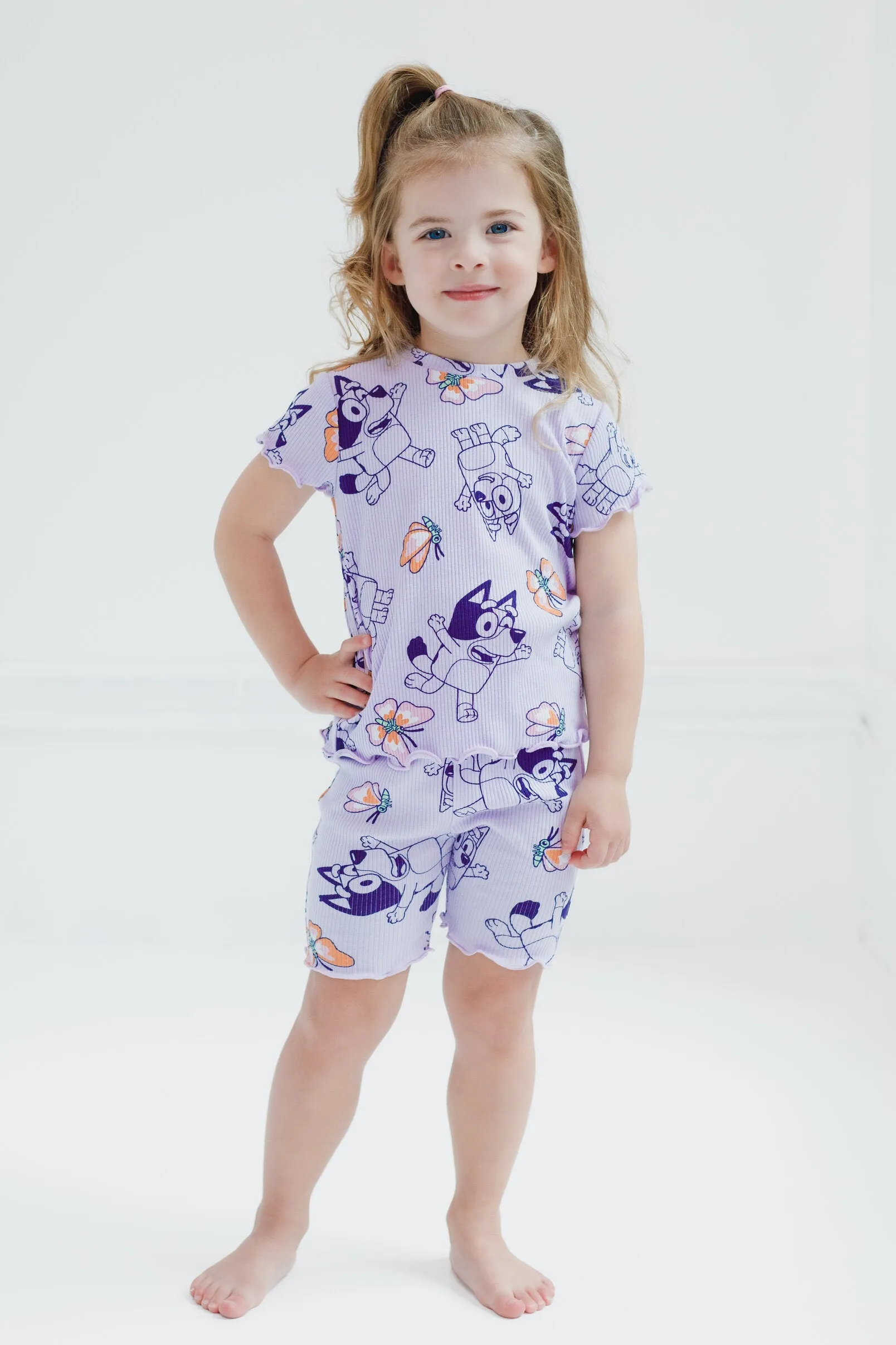 Bluey Ribbed T-Shirt and Shorts Outfit Set