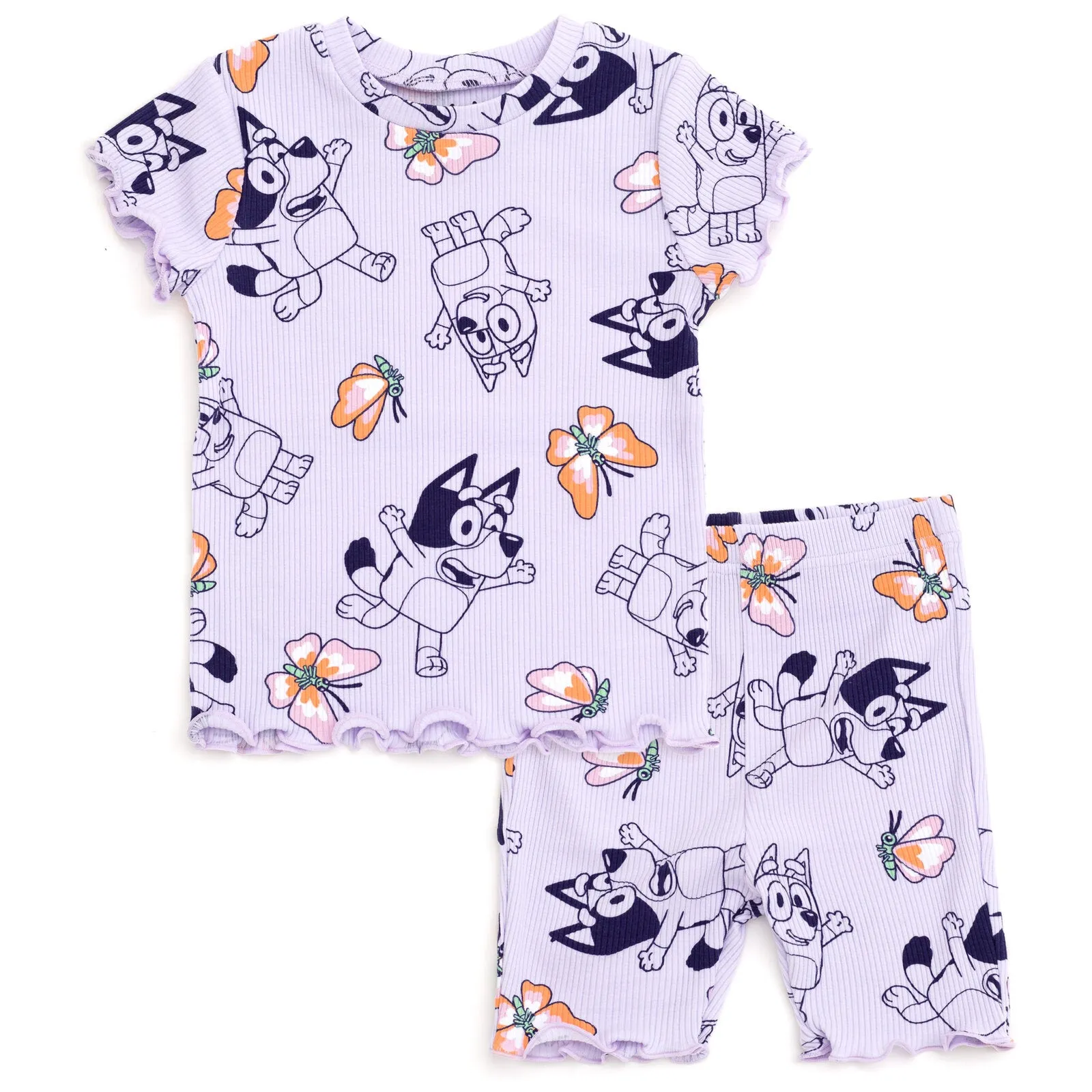 Bluey Ribbed T-Shirt and Shorts Outfit Set