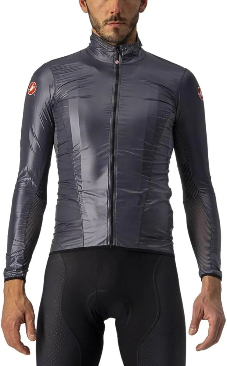 CASTELLI Mens Aria Shell Jacket, Highly Packable Ultra-Light Wind Protective Cycling Apparel for Road Cycling & Bike Rides