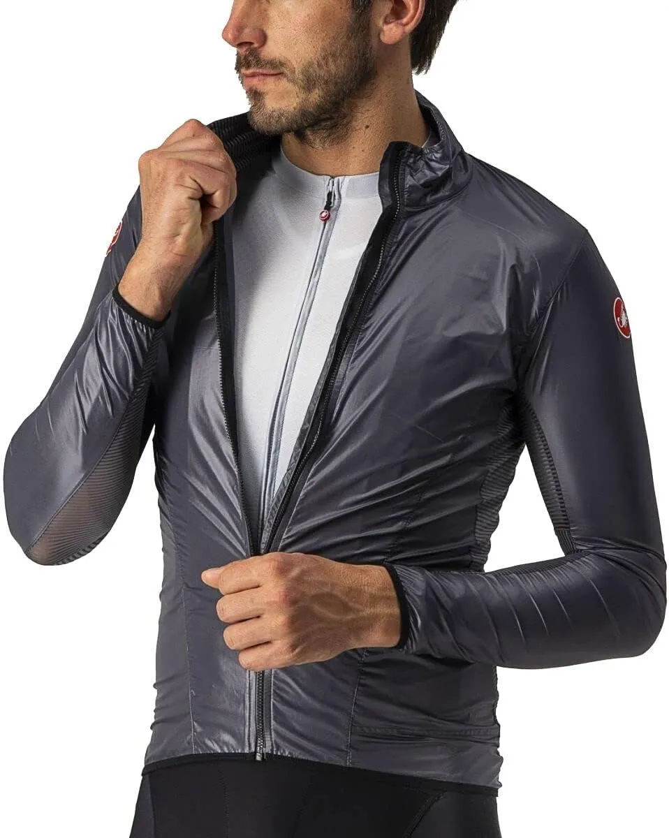CASTELLI Mens Aria Shell Jacket, Highly Packable Ultra-Light Wind Protective Cycling Apparel for Road Cycling & Bike Rides