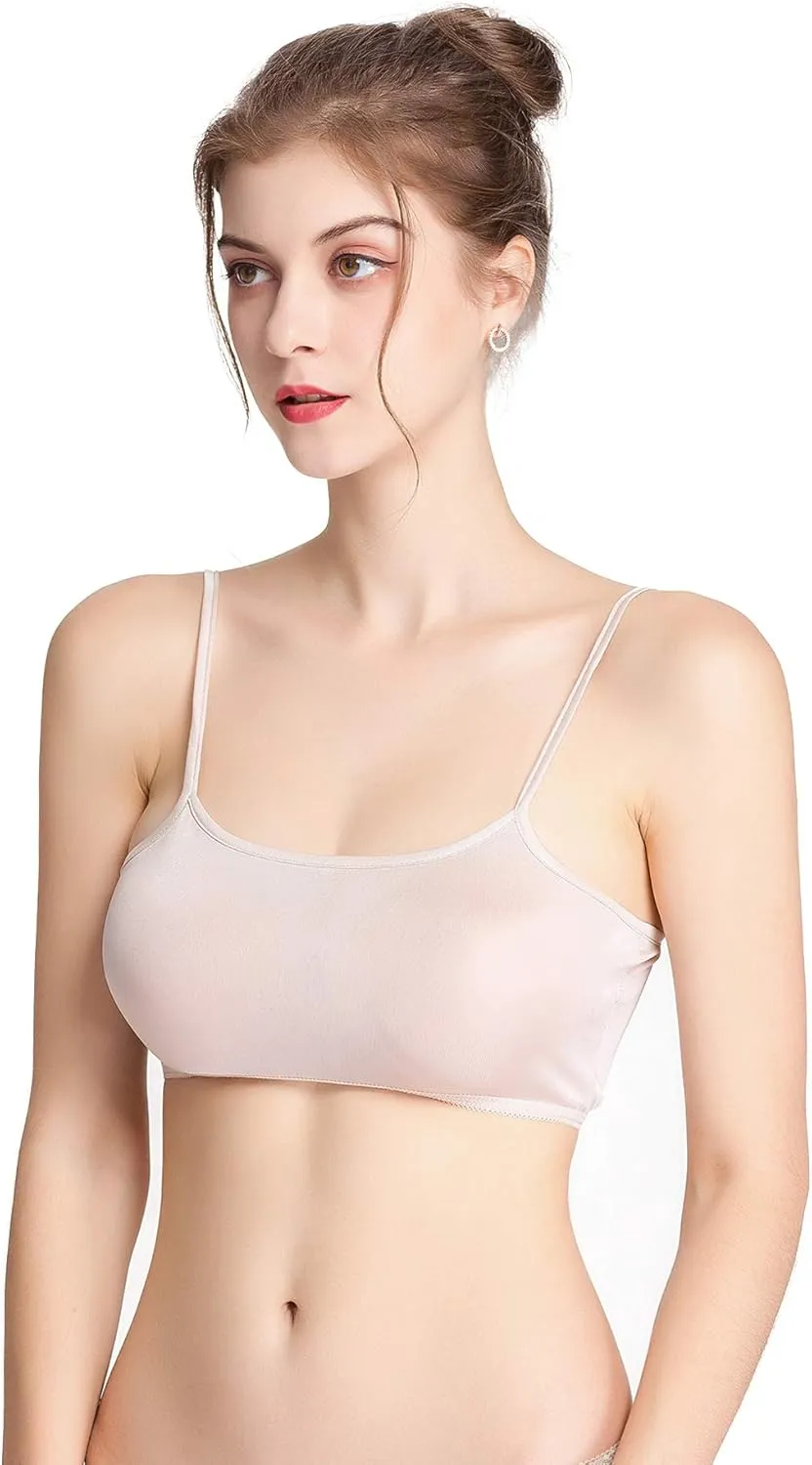 CLC Women's Mulberry Silk Half Camisole Non-Padded Tops