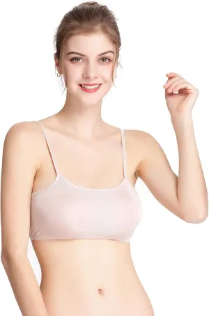 CLC Women's Mulberry Silk Half Camisole Non-Padded Tops