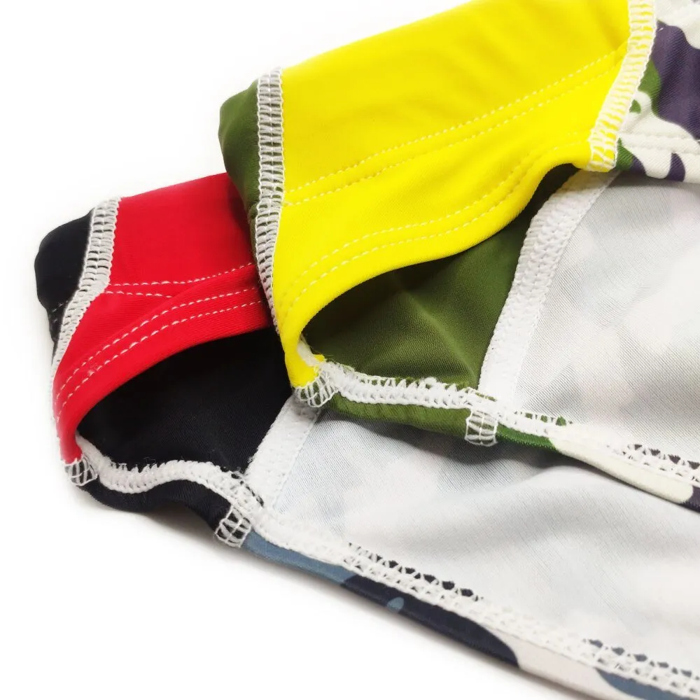 Color Flare Camo Swim Briefs