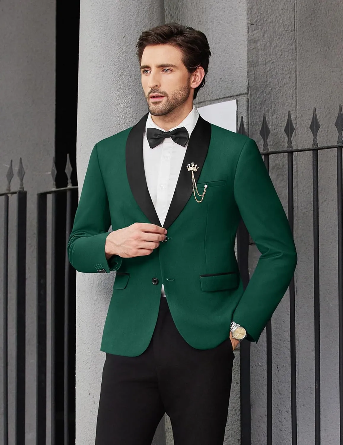 COOFANDY Men Tuxedo Jacket Slim Fit Blazer Suit Jacket Prom Dinner Party Wedding