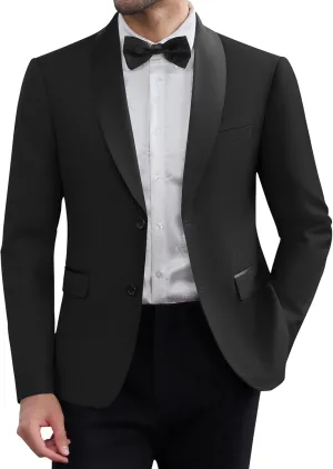 COOFANDY Men Tuxedo Jacket Slim Fit Blazer Suit Jacket Prom Dinner Party Wedding