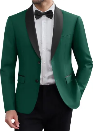 COOFANDY Men Tuxedo Jacket Slim Fit Blazer Suit Jacket Prom Dinner Party Wedding