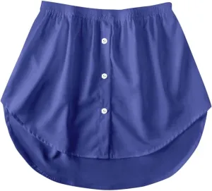 Cotton Bottom Skirt Extender for Layering Half Shirts Removable Layering Half Length Underskirt with Buttons
