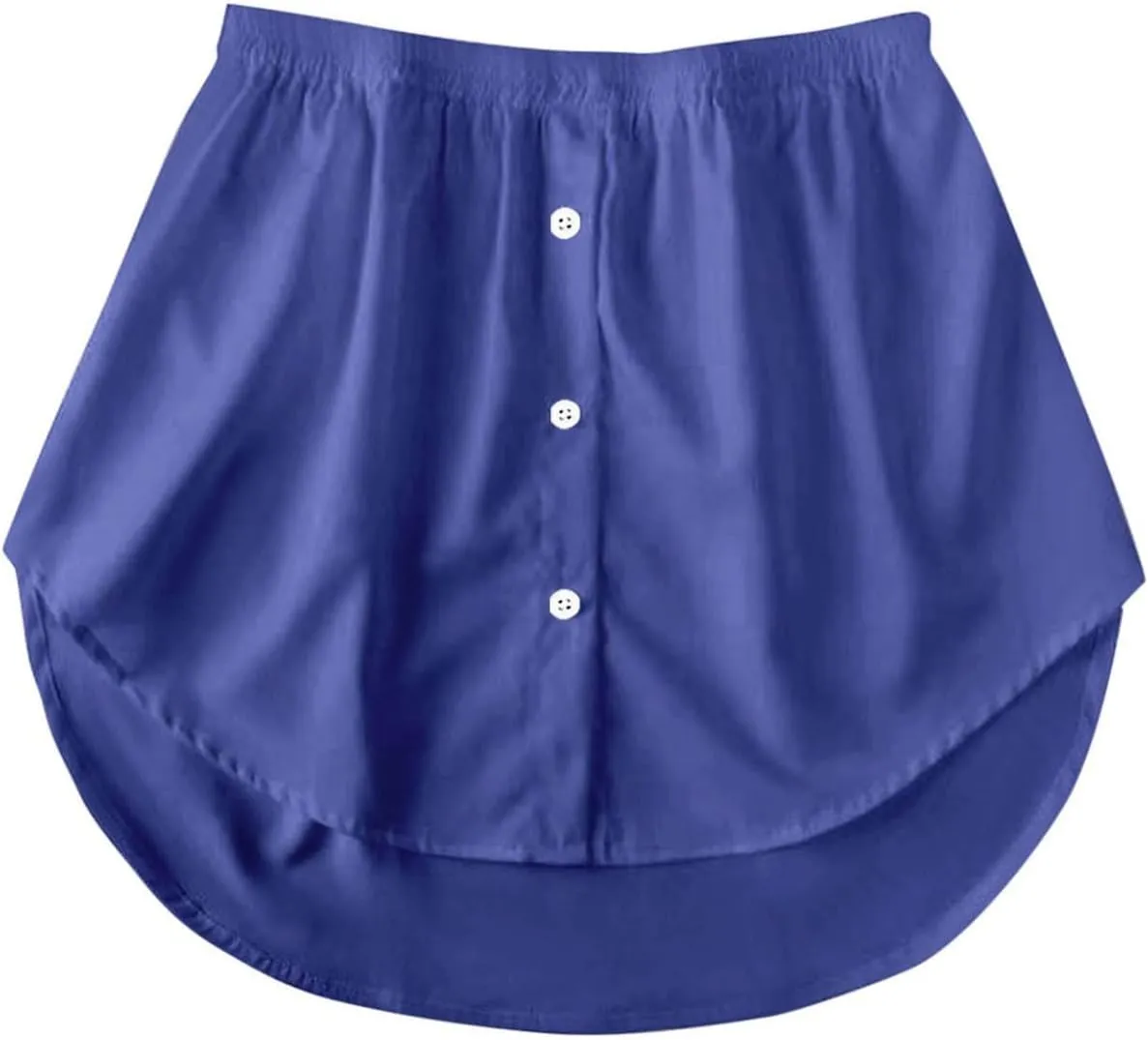 Cotton Bottom Skirt Extender for Layering Half Shirts Removable Layering Half Length Underskirt with Buttons