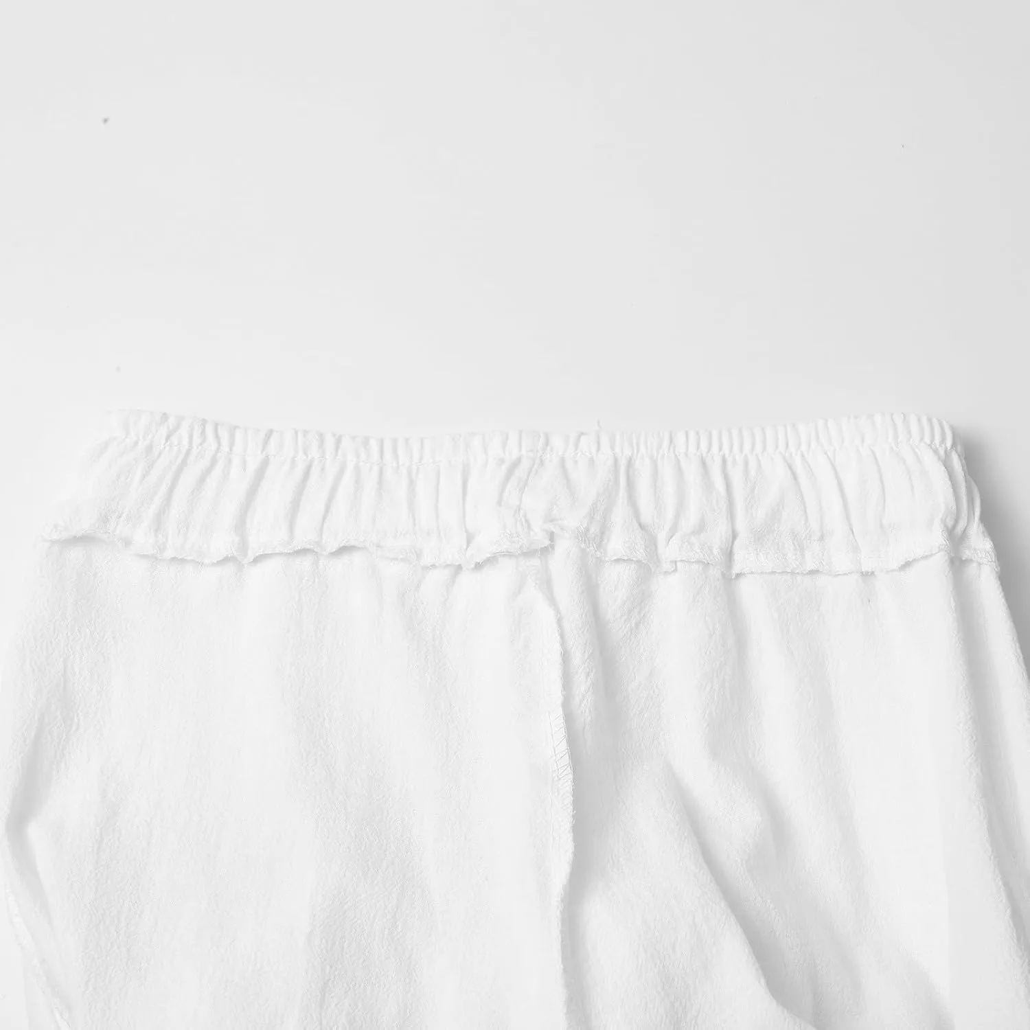 Cotton Linen Pants Men Casual Drawstring Summer Beach Pants Lightweight Breathable Flat Front Trouser with Pockets