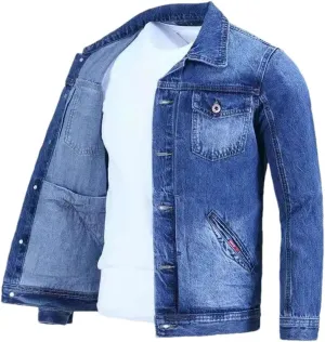 Denim Jackets Man Autumn Button Jeans Coat Men Fashion Loose Clothes