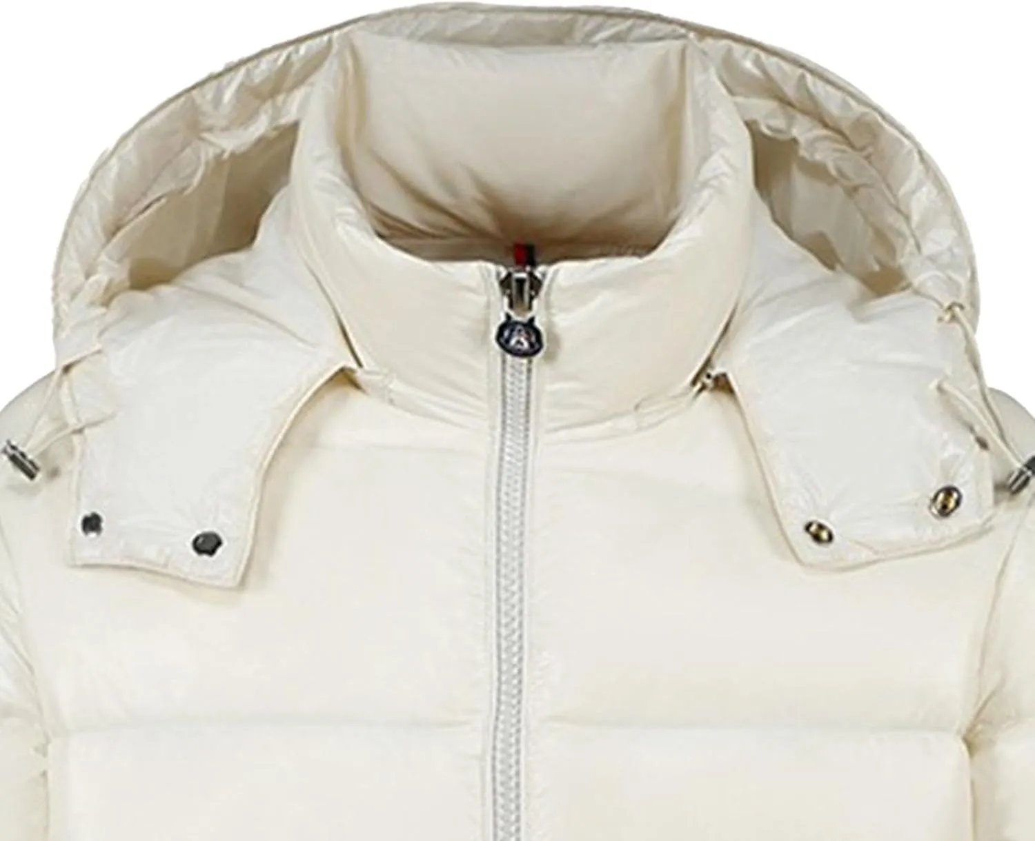DGHM-JLMY Men's Hooded Padded Glossy Down Jacket Winter Detachable Collar Puffer Jacket Thick Warm Metallic Hood Padded Coats