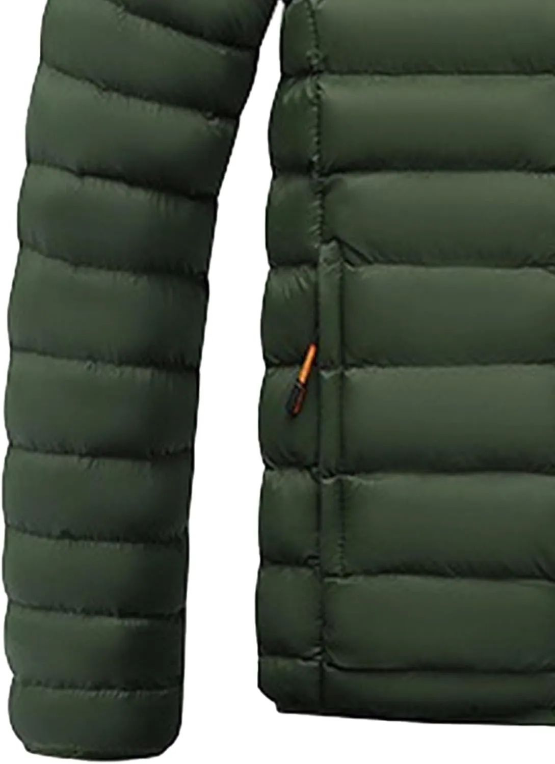 DGHM-JLMY Men's Lightweight Winter Slim Fit Hood Down Jacket Full Zip Puffer Quilted Hooded Pocket Zip Warm Thicken Coat Hood