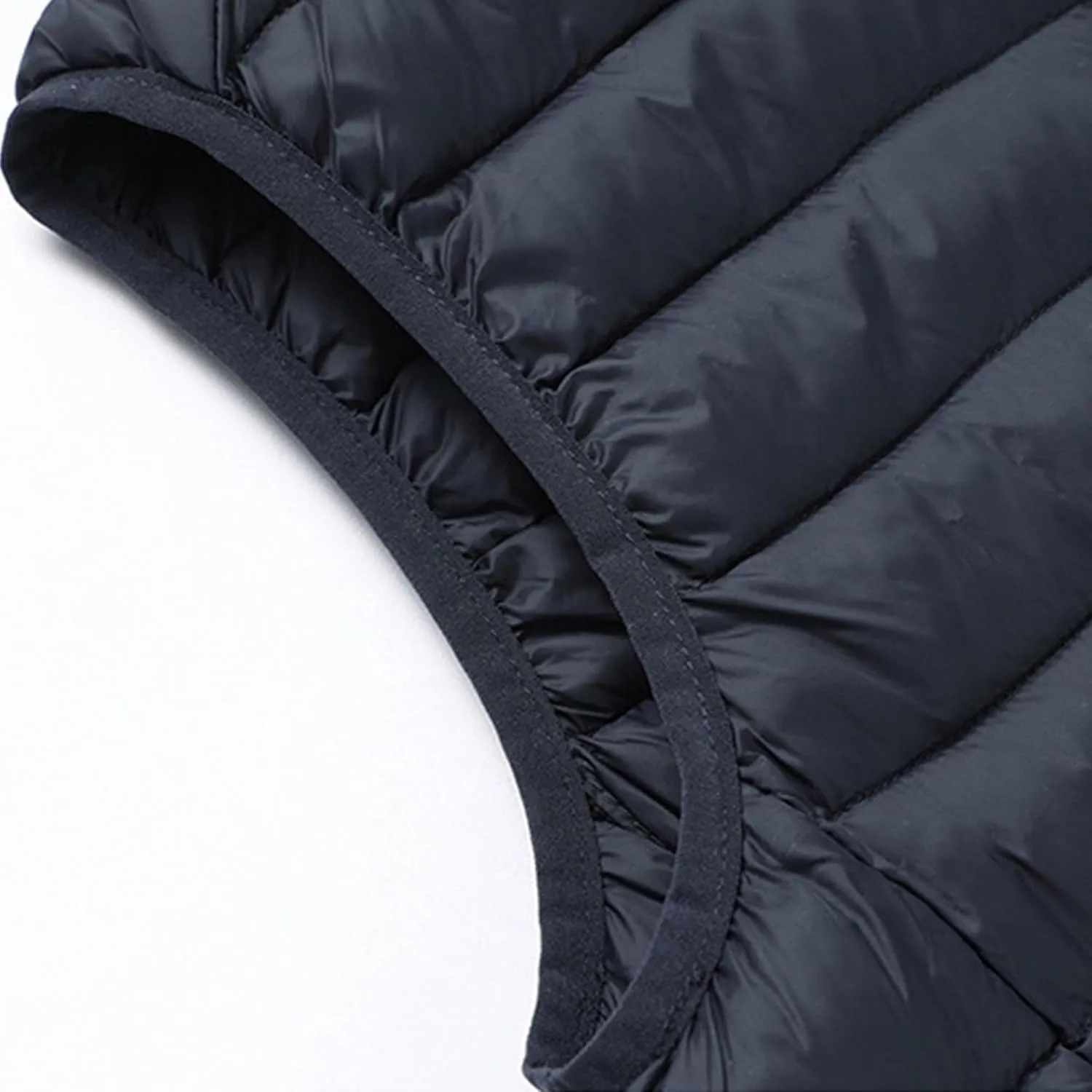 DGHM-JLMY Men's Sleeveless Lightweight Quilted Puffer Down Winter Hooded Down Cotton Vest Casual Vest Loose Coat with Hood