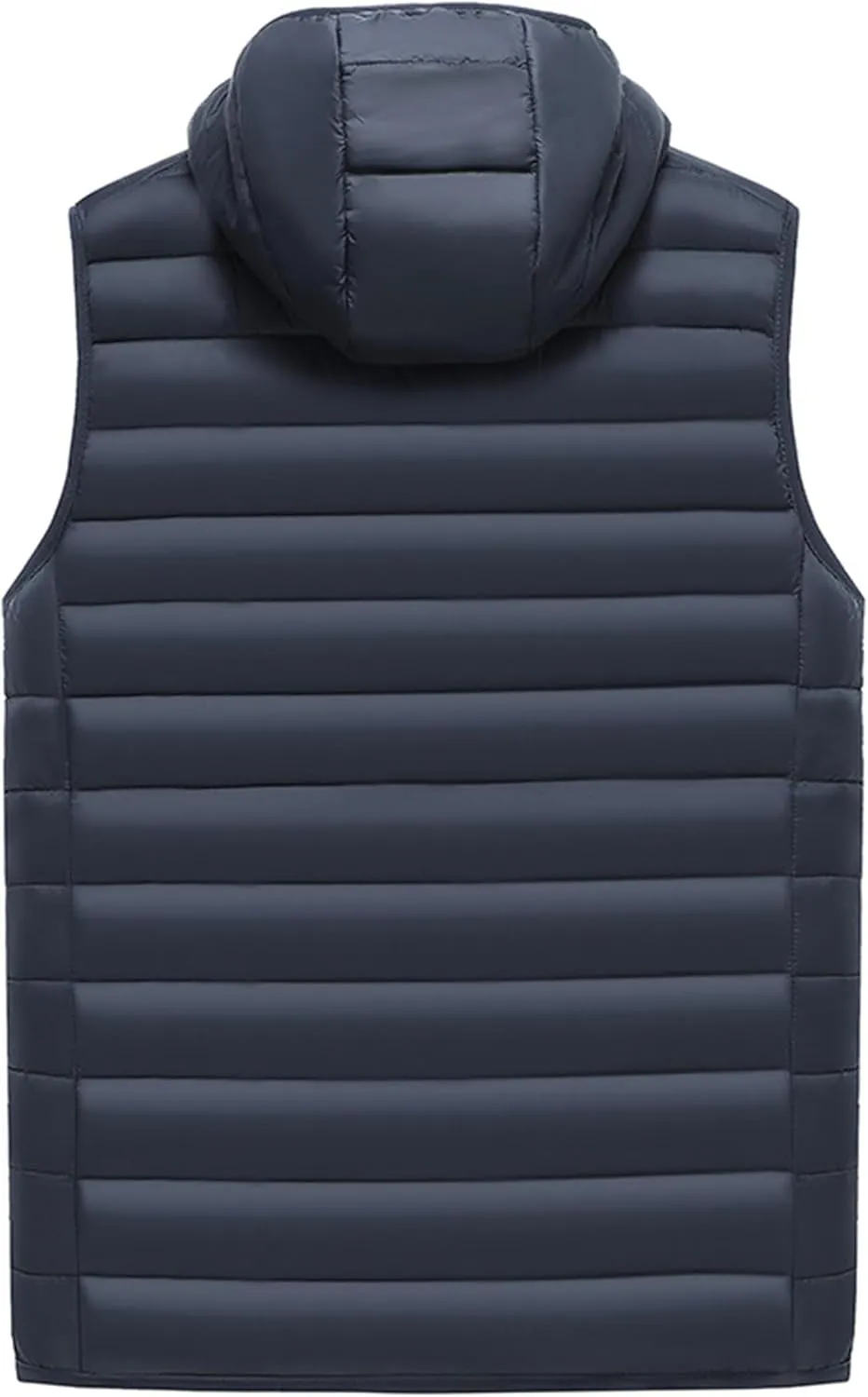 DGHM-JLMY Men's Sleeveless Lightweight Quilted Puffer Down Winter Hooded Down Cotton Vest Casual Vest Loose Coat with Hood