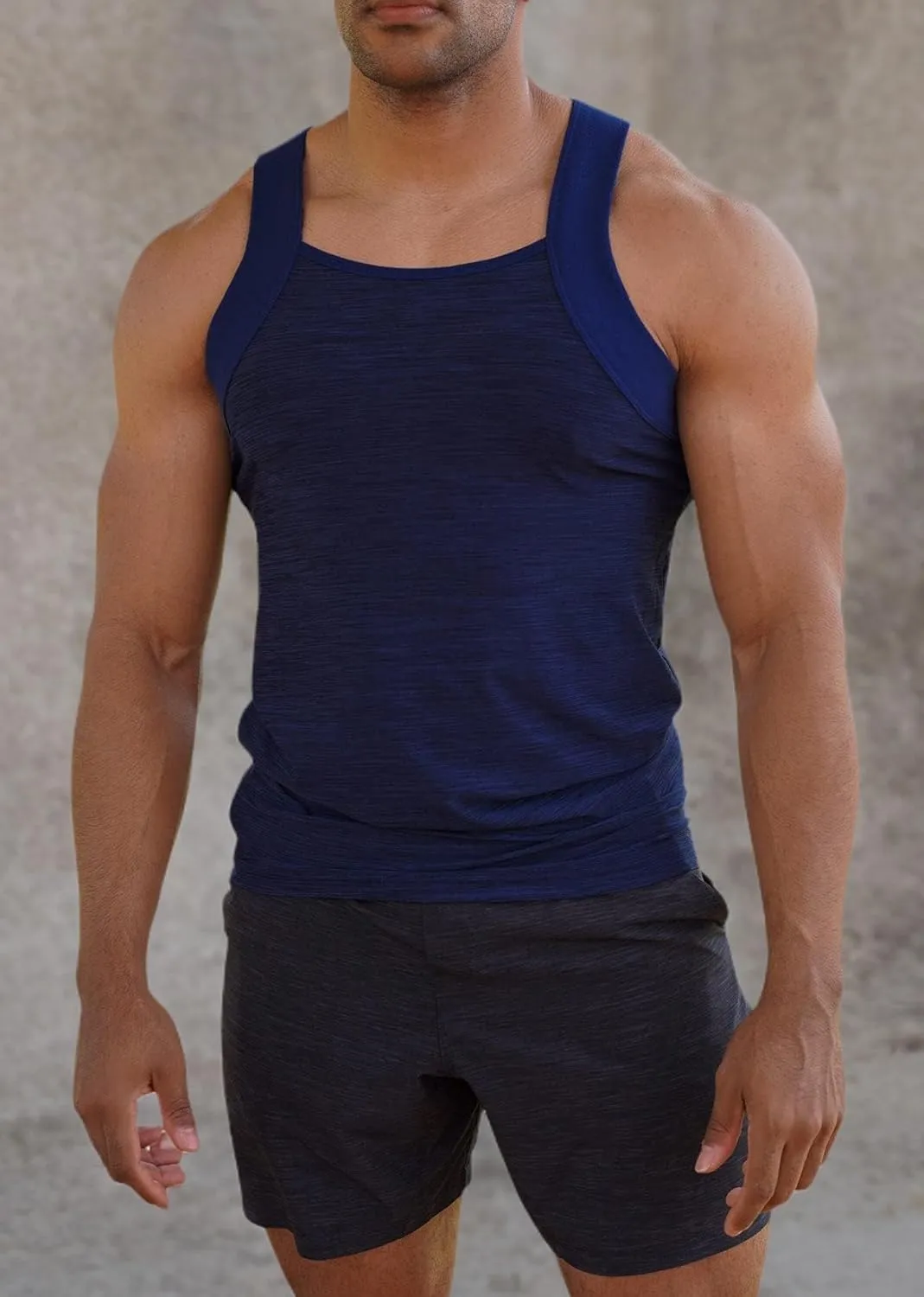 Different Touch Men's Dry Fit Square Cut Tank Tops