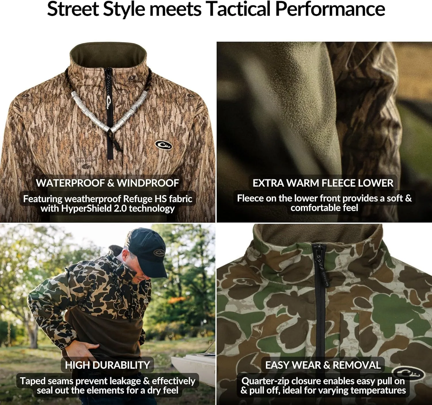 Drake Waterfowl 1/4 Zip Refuge Eqwader