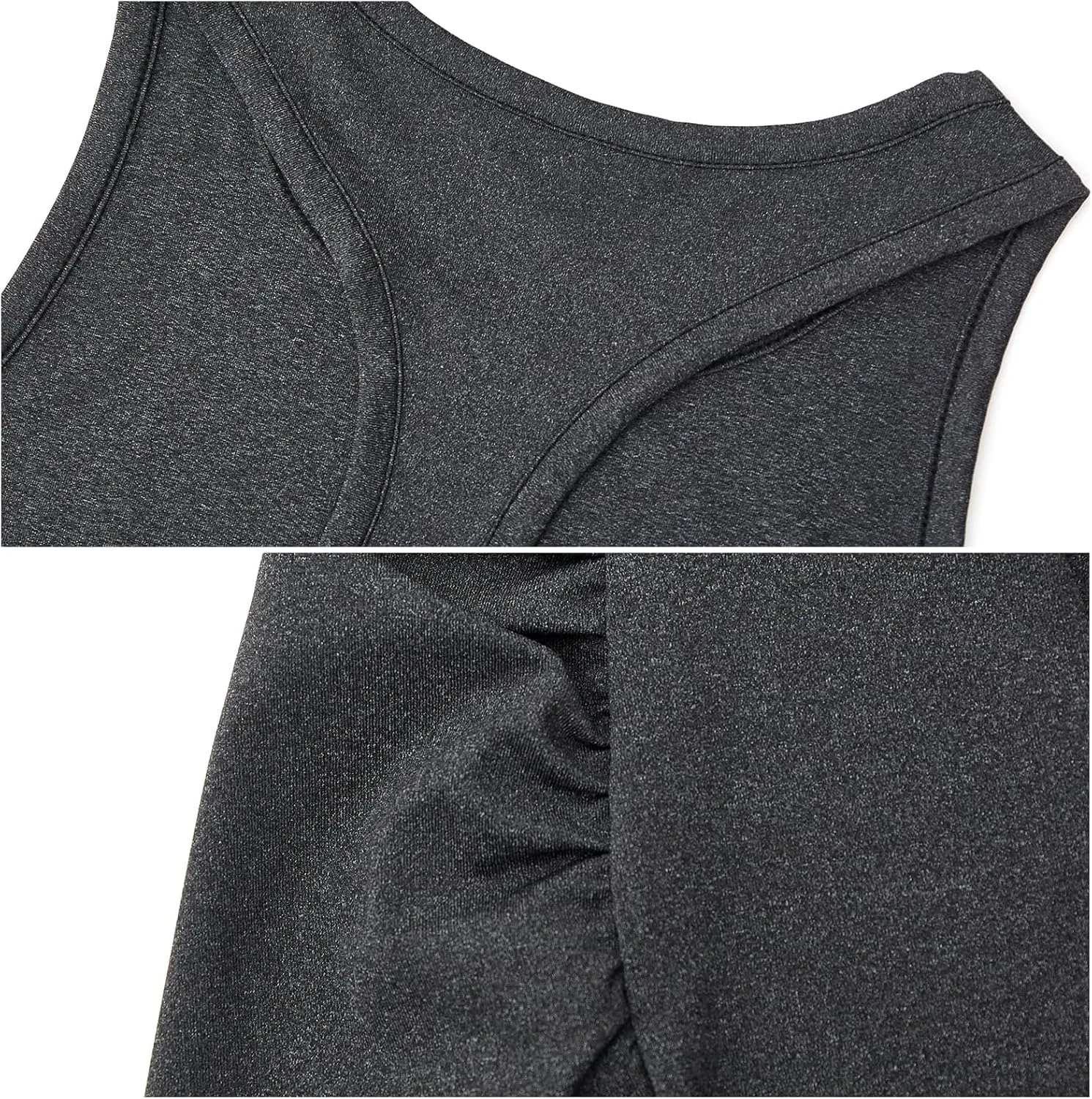 Ecavus Women's 3Pack Maternity Tank Tops Sleeveless Racerback Sport Top Pregnancy Athletic Yoga Shirts for Women