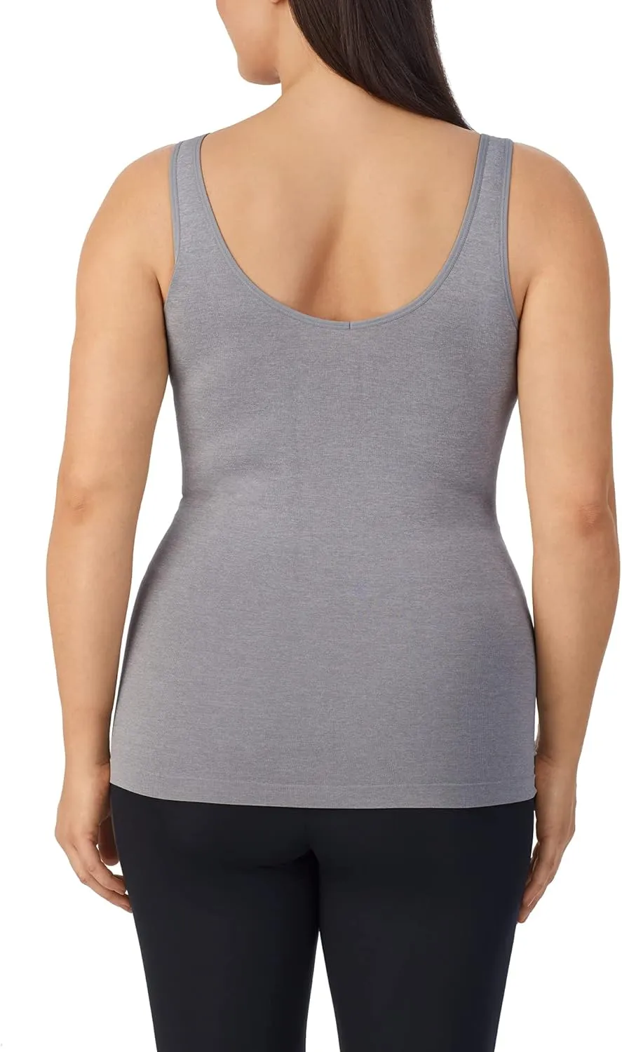 ELLEN TRACY Women's Seamless Reversible Layering Camisole V-Neck or Scoop Neck Tank Regular and Plus Size