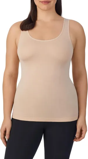 ELLEN TRACY Women's Seamless Reversible Layering Camisole V-Neck or Scoop Neck Tank Regular and Plus Size