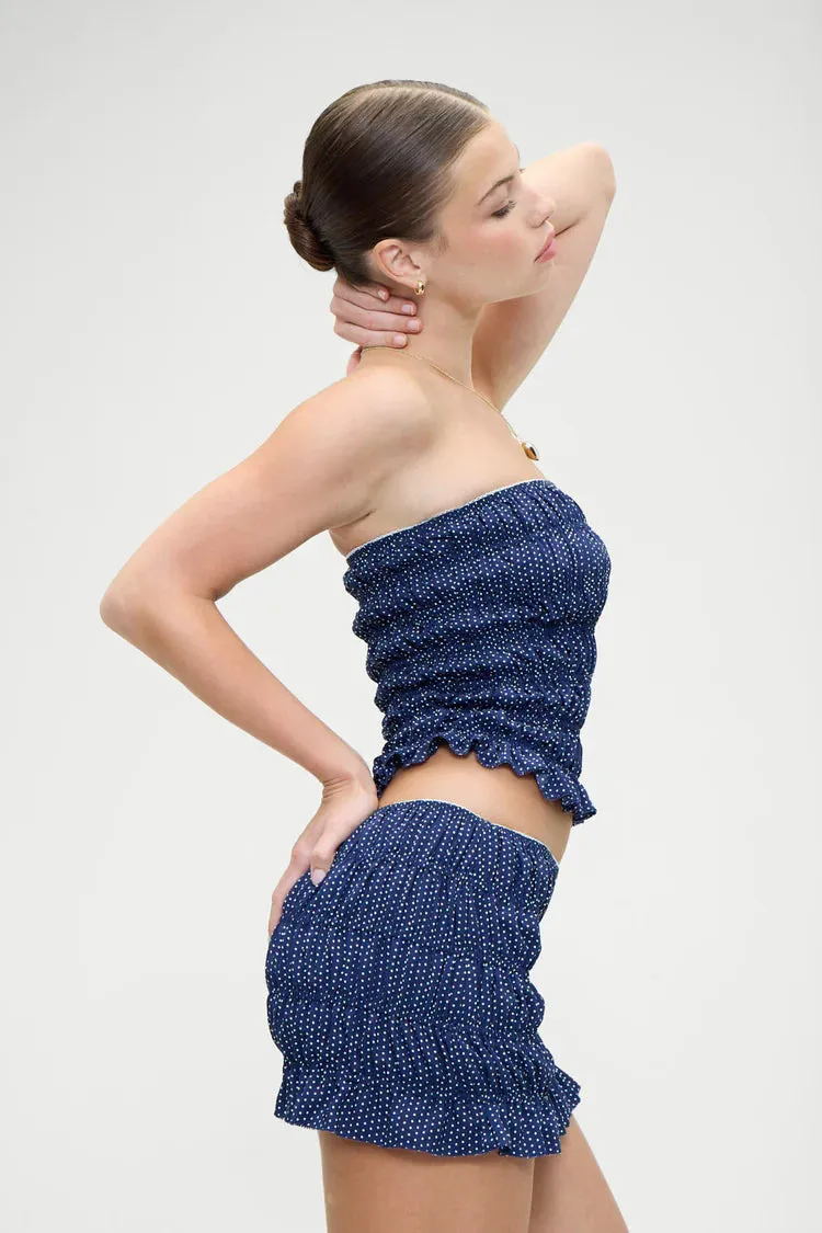 Frankies Bikinis Jolie Crepe Strapless Top