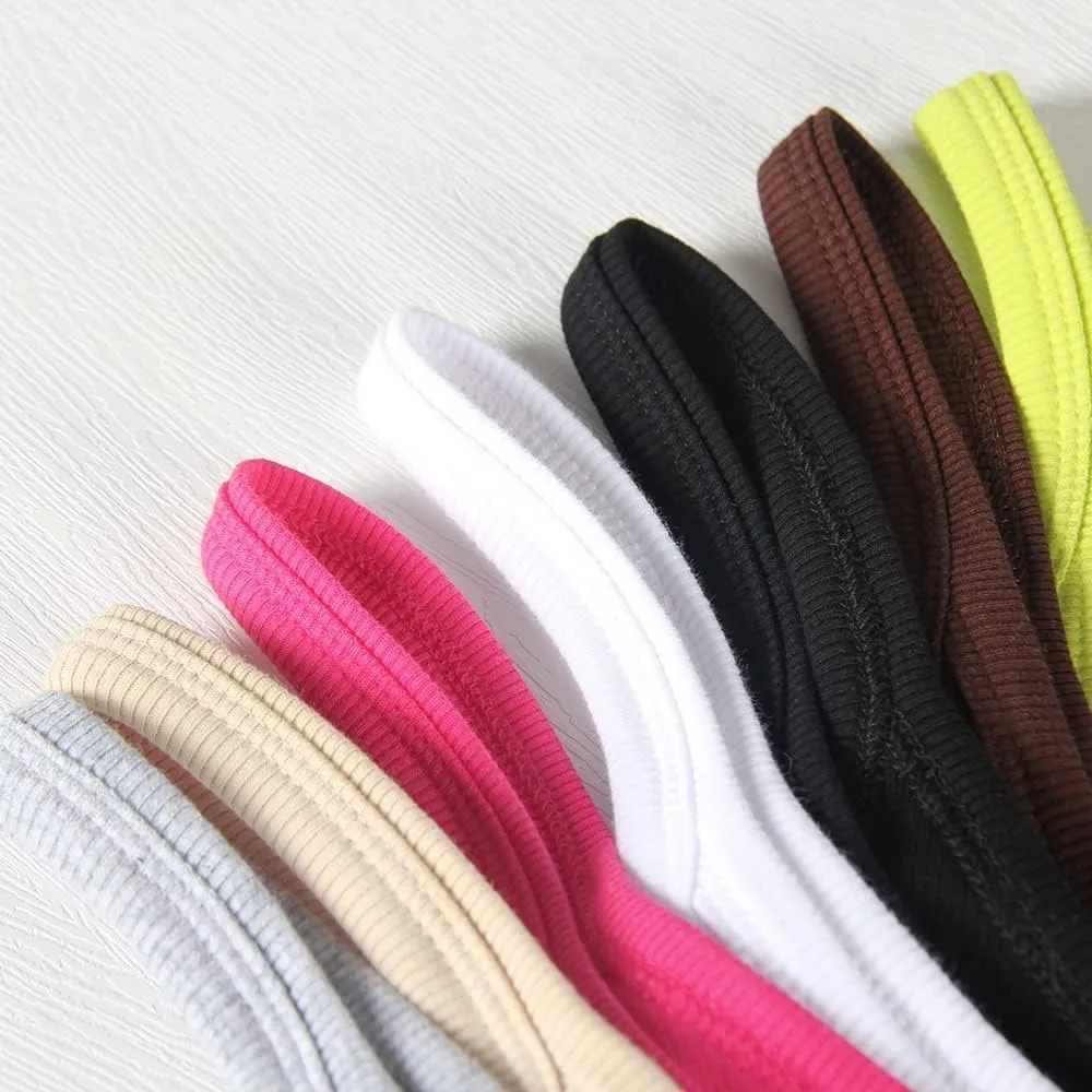 GEMBERA Women Spaghetti Strap Scoop Neck Ribbed Tank Tops Slim Fitted Cotton Camisole Basic Sleeveless Layering Shirts