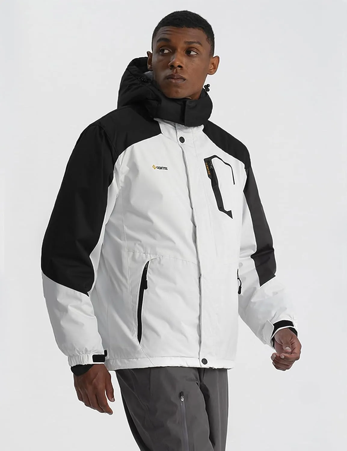 GEMYSE Men's Mountain Waterproof Ski Snow Jacket Winter Windproof Rain Jacket