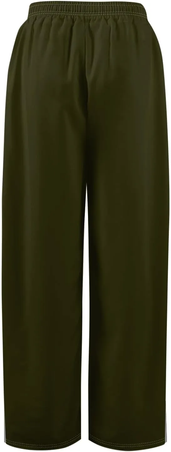 GOFULY Wide Leg Flowy Pants for Women Summer 2025 Beach Palazzo Pants High Elastic Waist Drawstring Side Slit Pockets Trouser