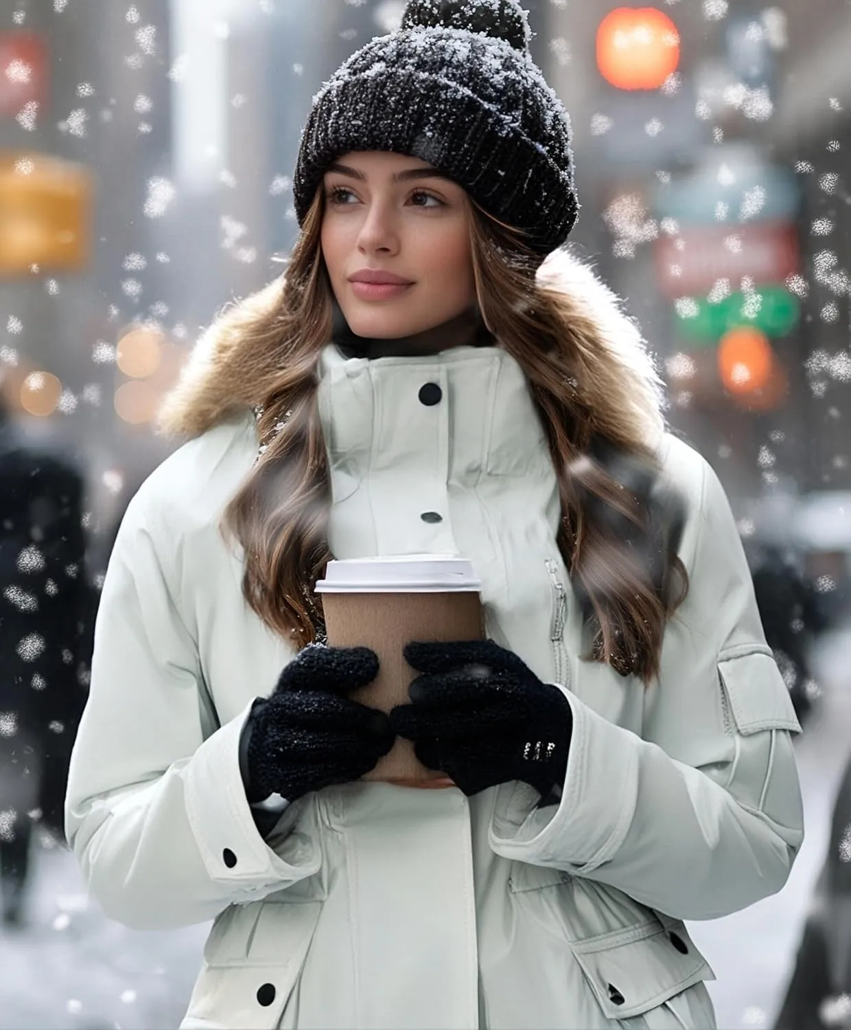 Graphene Heated Jacket for Women with Large Capacity Battery Pack Waterproof Windproof