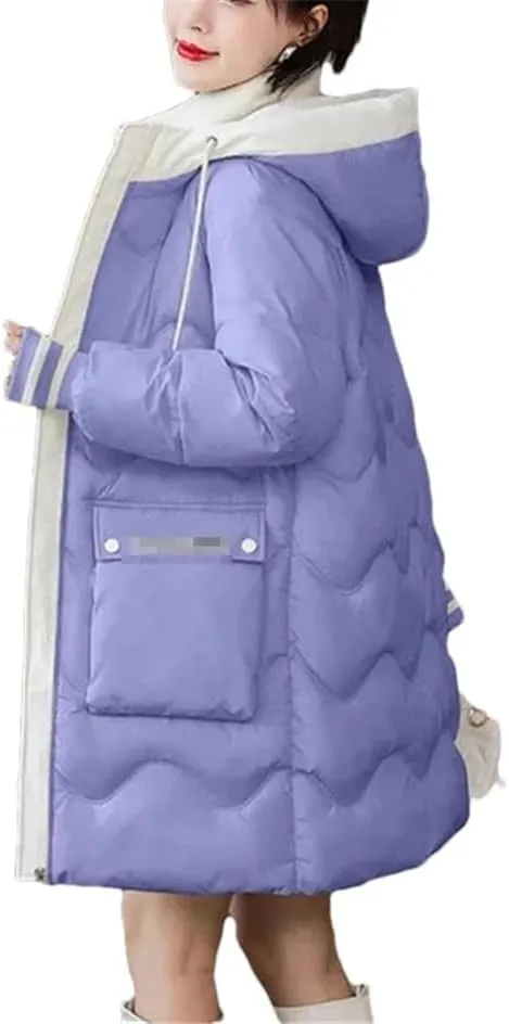 Haitpant Women Winter Down Padded Jacket Warm Thick Cotton Coat Korean Loose Hooded Parkas Outwear