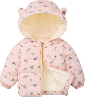Happy Cherry Baby Boys Girls Winter Coats Hoods Light Puffer Down Jacket Outwear