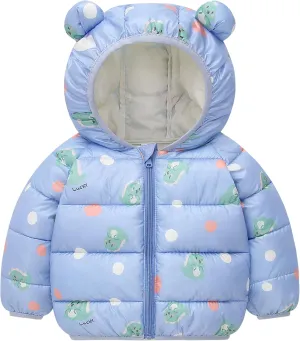 Happy Cherry Baby Boys Girls Winter Coats Hoods Light Puffer Down Jacket Outwear