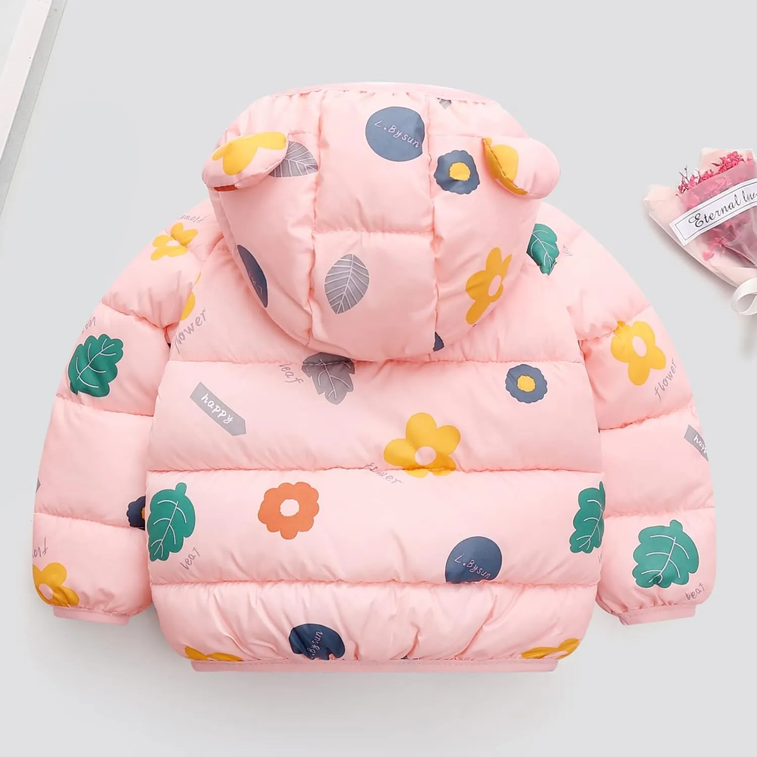 Happy Cherry Baby Boys Girls Winter Coats Hoods Light Puffer Down Jacket Outwear