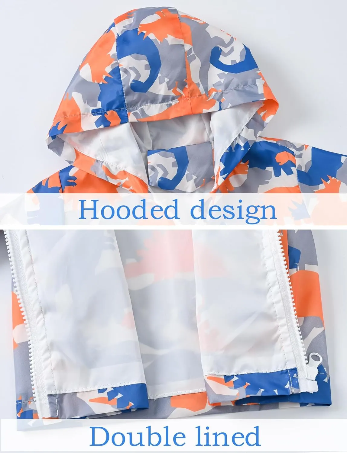 Happy Cherry Toddler Baby Casual Cartoon Prints Windbreaker Hoodie Coat Lightweight Casual Jacket 1-5T